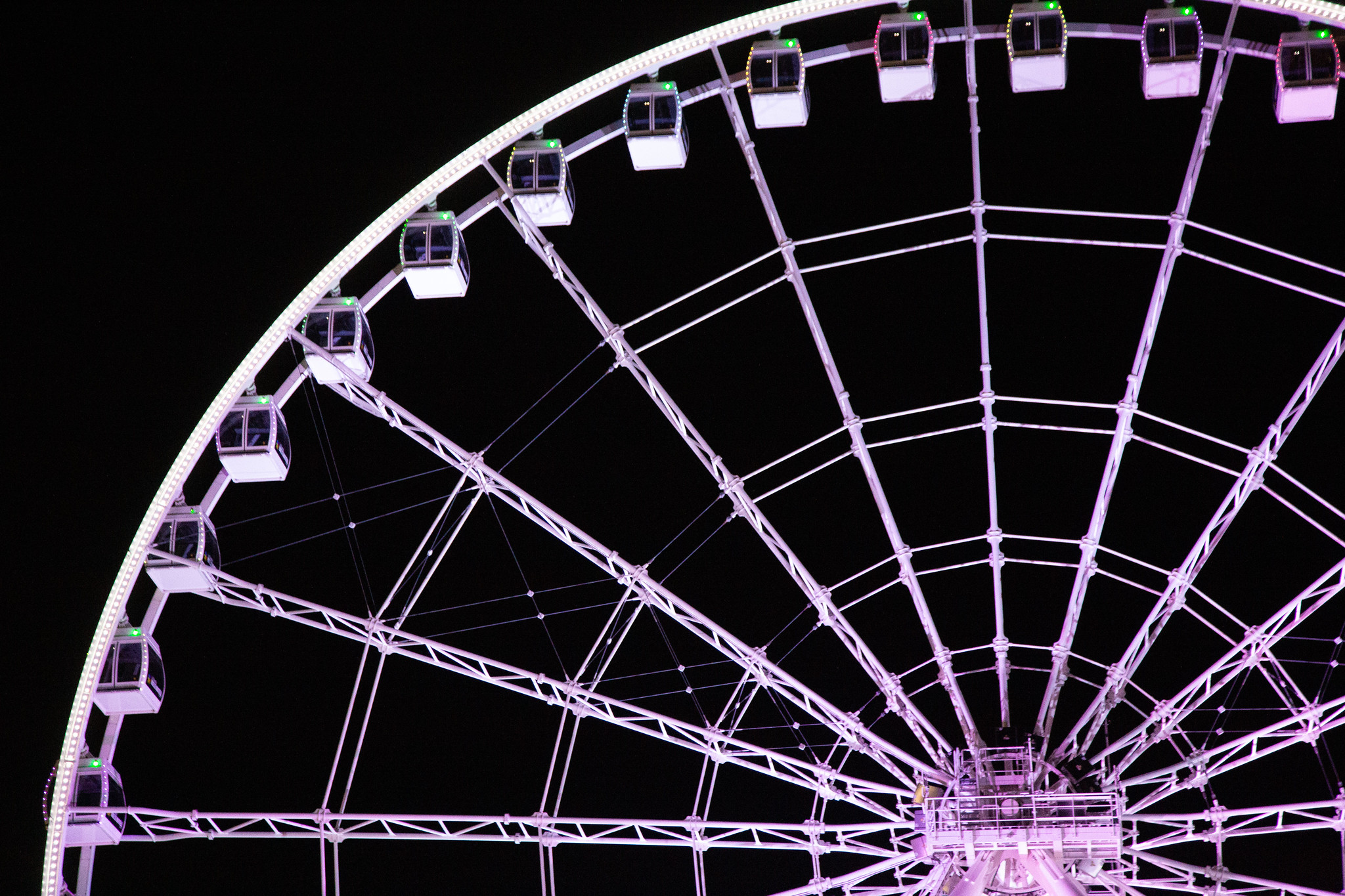 Montreal ferris wheel at night