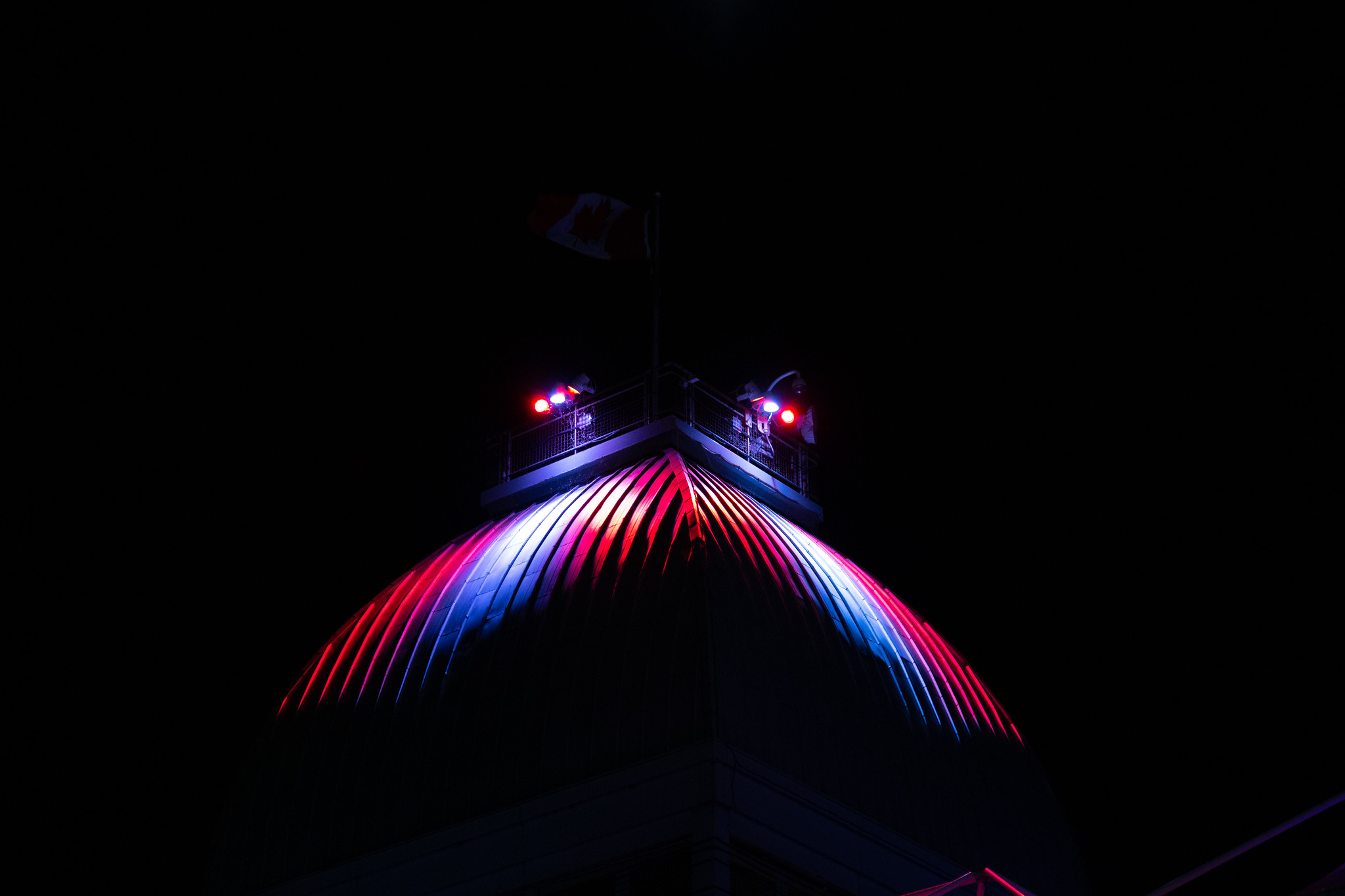 Montreal Old Port at night