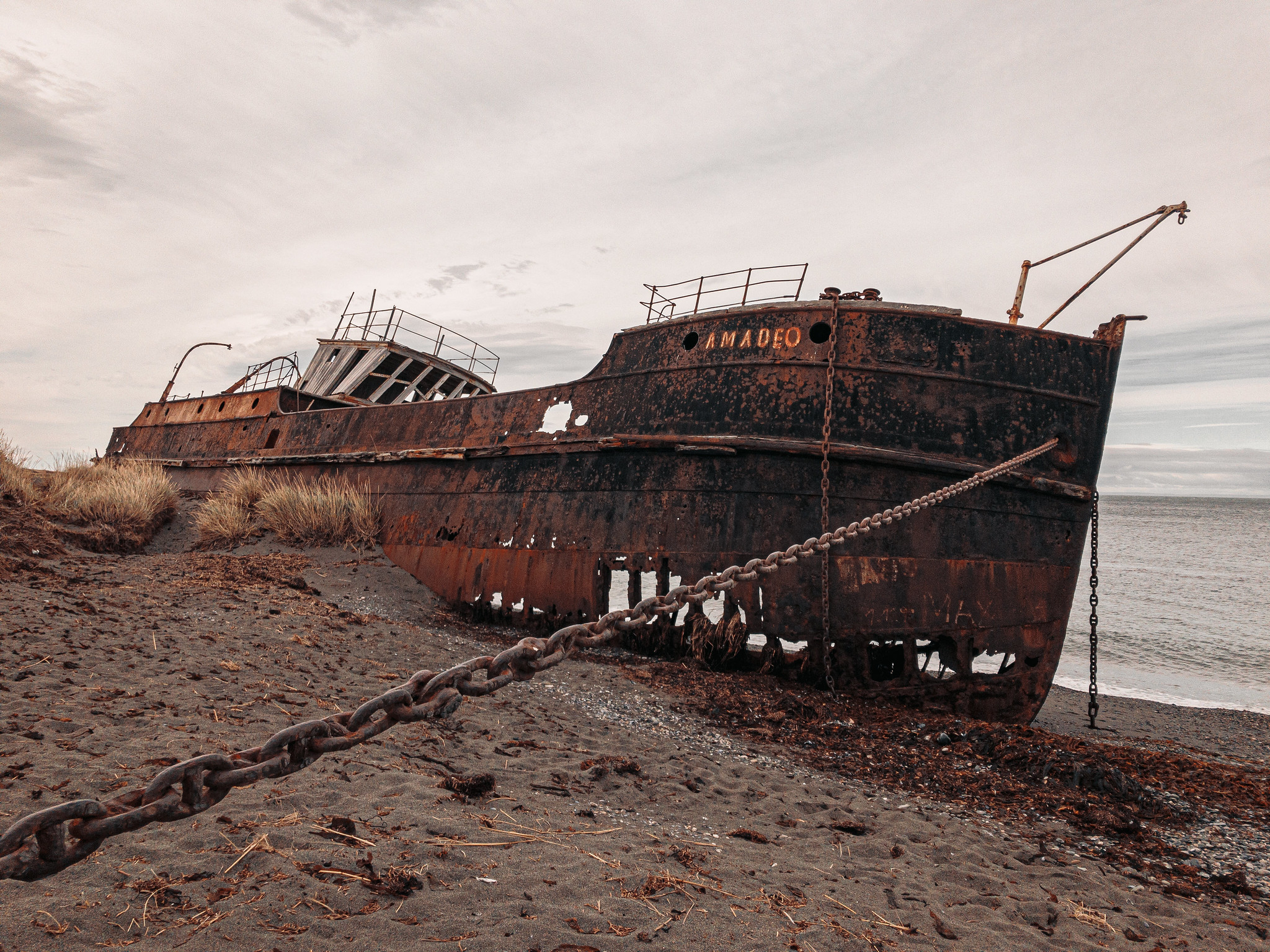 Amadeo shipwreck, Estancia San Gregorio, Chile
