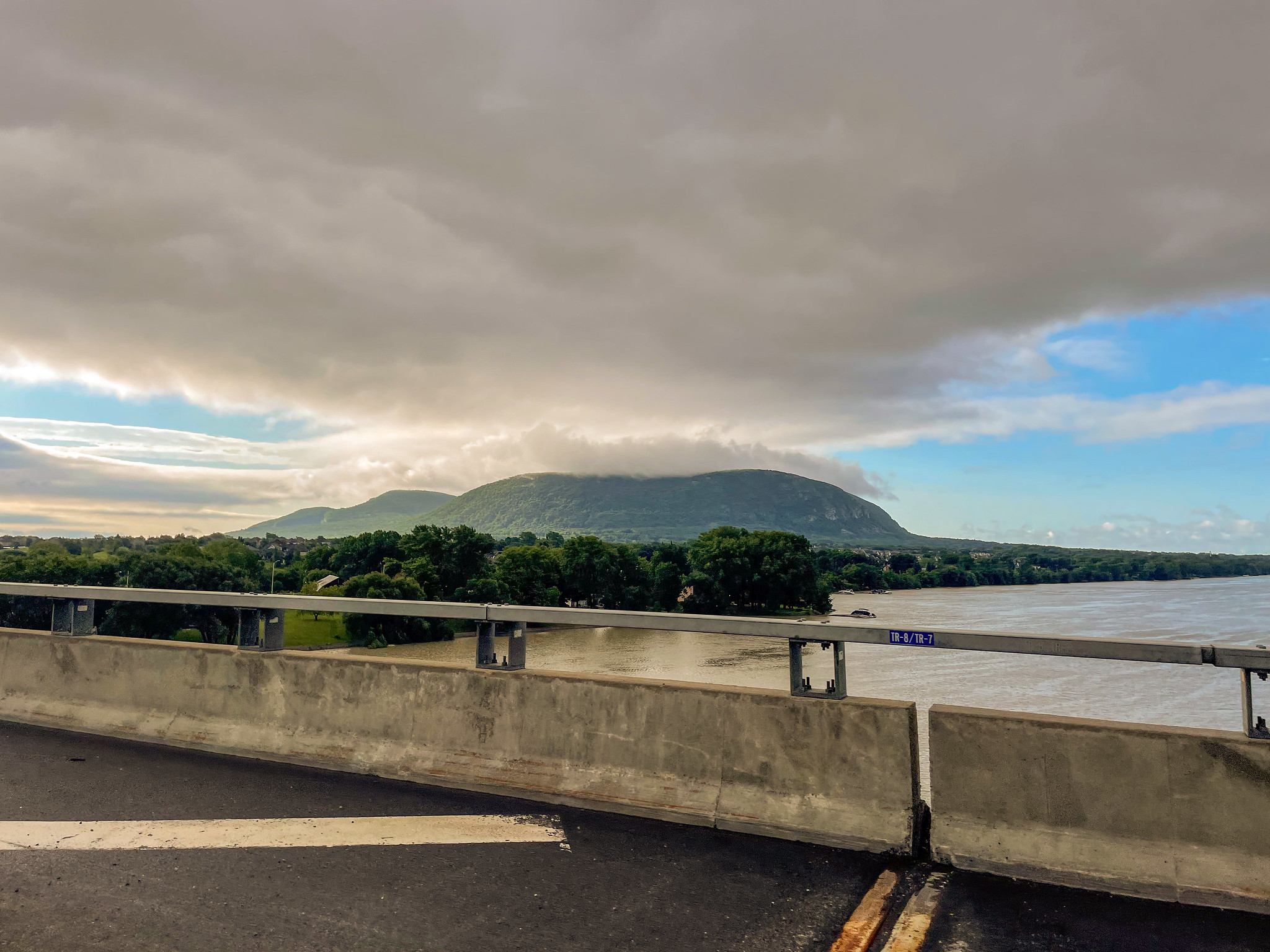 View of Mont Saint-Hilaire from Highway A20