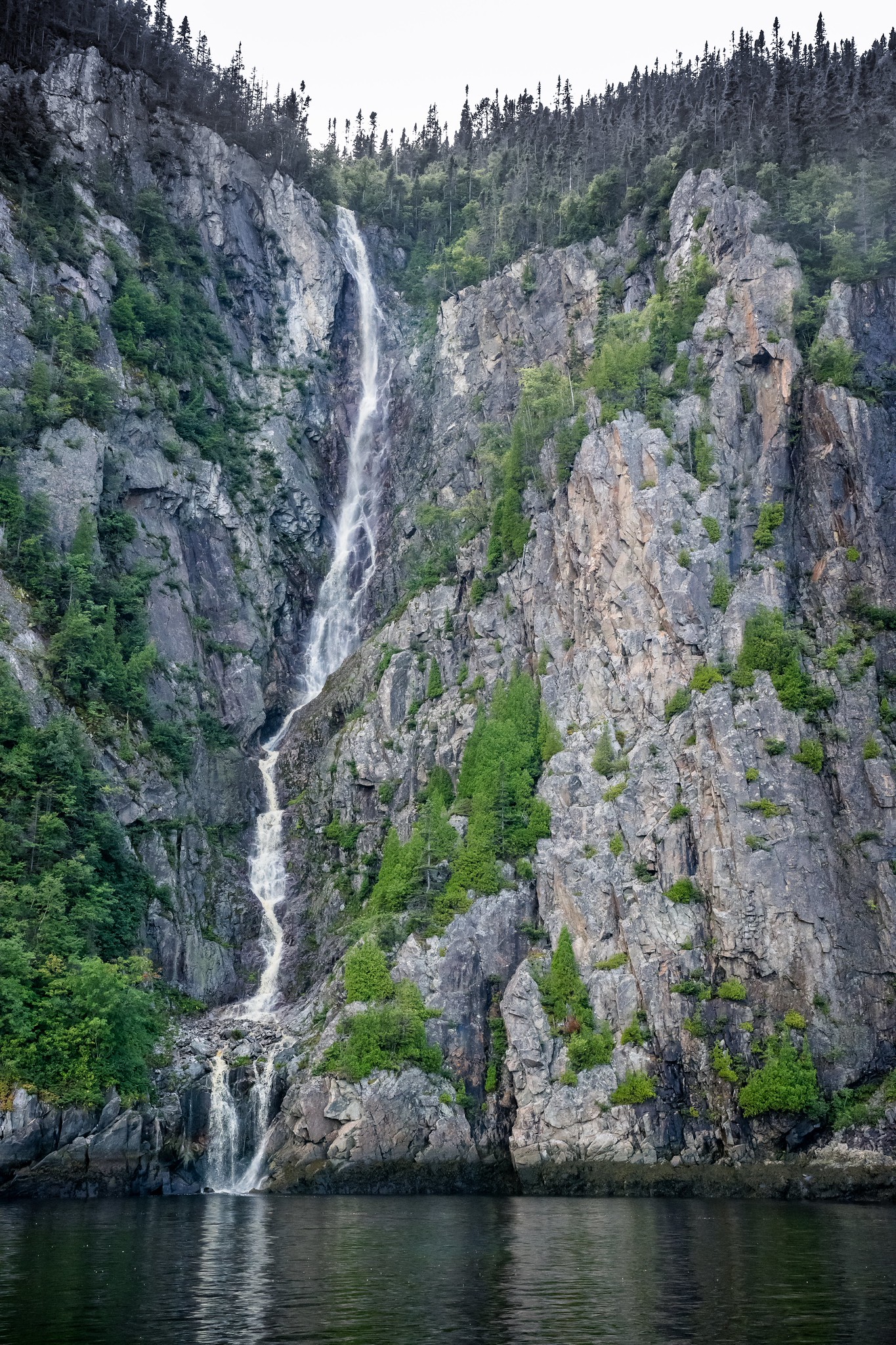 Caribou waterfall on Saguenay River